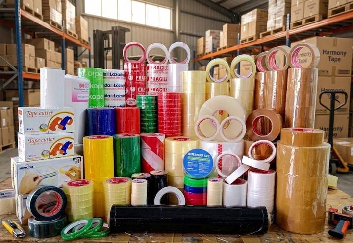 Stok produk lakban Harmony Packaging Semarang